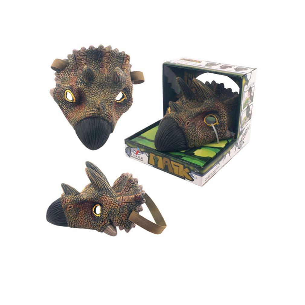 Children's Simulation Dinosaur Mask Model Halloween Whole Toy Dragon Tricorn Mask Animal Toys