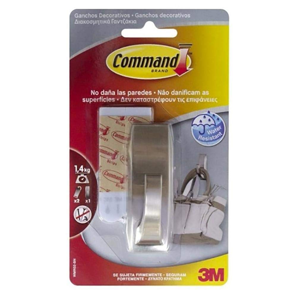 Command Nickel Hook Modern Mediano Grey