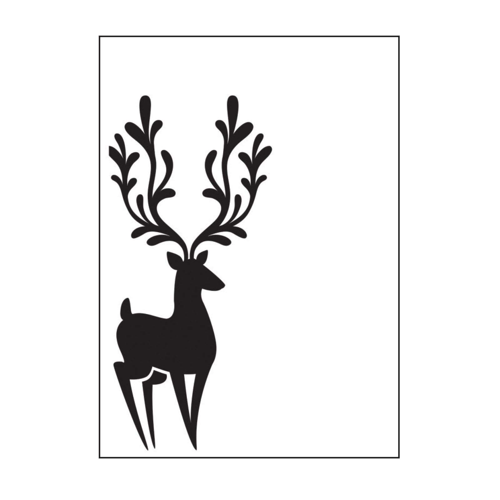 Darice EB12-113 Embossing Folder 4.25 x 5.75-inch-Reindeer, Transparent