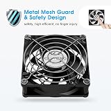 ELUTENG 80mm USB Fan 5V 3 Speed Adjustable Metal Grill for PC Laptop PS4 Router view 3
