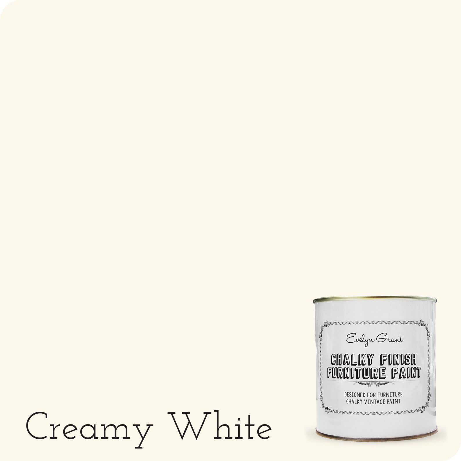 Evelyn Grant Chalky Finish Furniture Paint 1L (Creamy White)