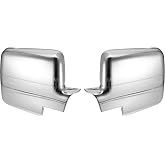 X AUTOHAUX Pair Car Exterior Chrome Plated Power Full Mirror Cover Cap for Ford F150 2004 2005 2006 2007 2008