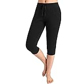 Weintee Women's Capri Joggers Jersey Sweatpants