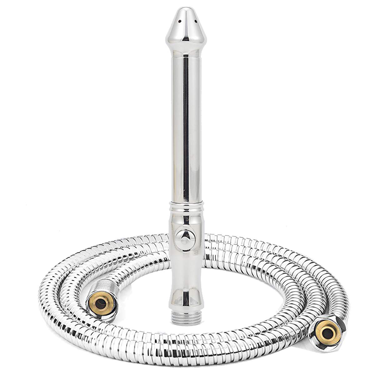 Shower Enema Hose and Nozzle System W/ 5ft Handheld Shower Hose for Douche Colonic Cleanse Kit
