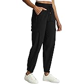 Women's Joggers with Pockets Lightweight - Water Resistant Cargo Athletic Pants for Hiking Running Camping Travel