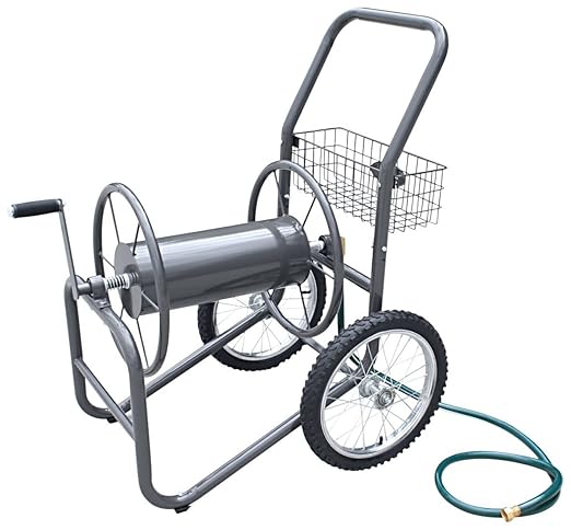 Liberty Garden Products 880-2 Industrial 2 Wheel Solid Garden Hose Reel Cart - Bronze