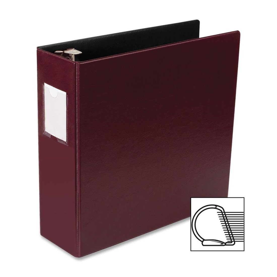 Business Source Slanted Dring BindersDRing Binder w/Label Holder, HvyDty, 3