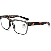 V.W.E. Men Progressive Reading Glasses No Line Clear on Top Bifocals Reader - Rectangular Matte Sport