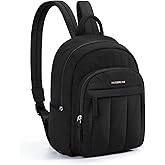 Missnine Mini Backpack for Women, Lightweight Quilted Small Backpack Purses, Puffer Daily Purse Water-resistant Black
