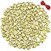 Outuxed 100Pcs 1 Inch Gold Jingle Bells Christmas Craft Bells for Festival Decoration with 20m Red Cord