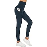 Taydey High Waisted Leggings for Women Tummy Control Workout Running Yoga Pants with Pockets