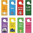 JJDOU Do Not Disturb Sign, In a Meeting Sign, Out of Office Door Hanger Sign, In the Office Sign for Door, 8Pack Double Sided Office Door Tags- Ideal for Office, Home, Clinic, Hotel, Dorm, Online Class, School, Counselling Sessions.