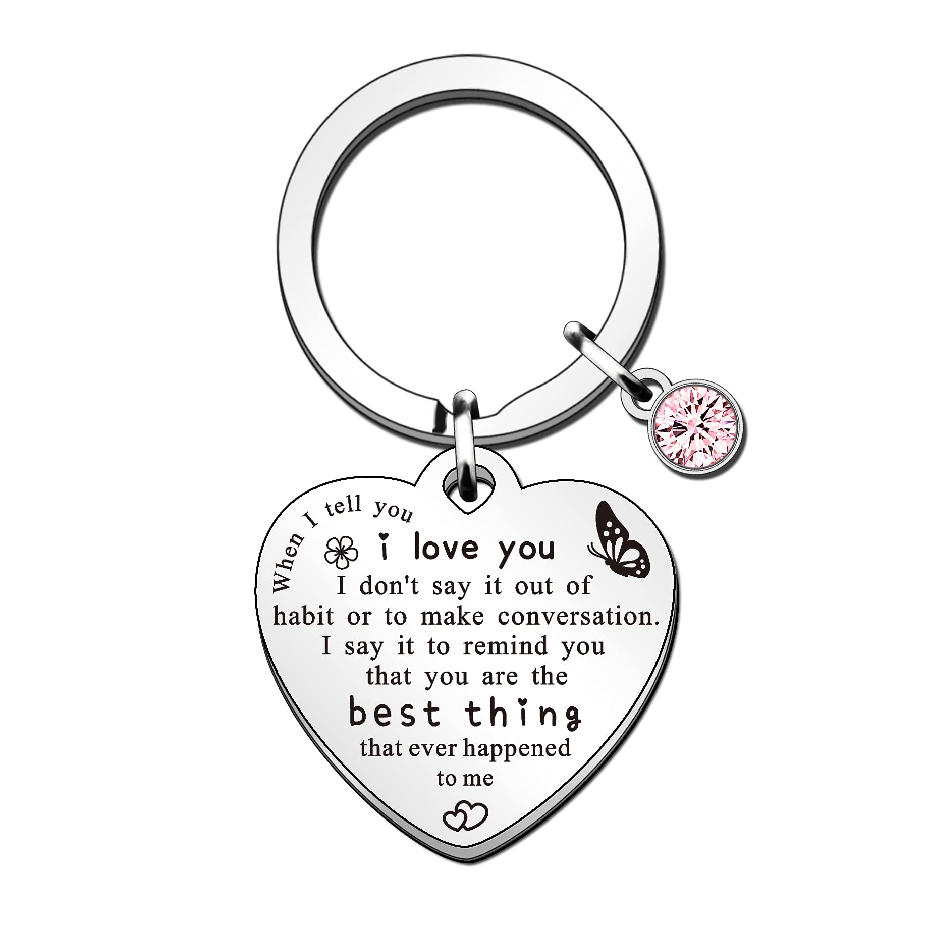 SMARGO Valentine Day Gifts Keyring for Women When I Tell You I Love You Keychain Anniversary Wedding Gifts Keyring for Wife Girlfriend Her Couple Keychain Birthday Present