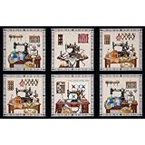 Stitch In Time Sewing Patchwork Panel Black Fabric By The Yard