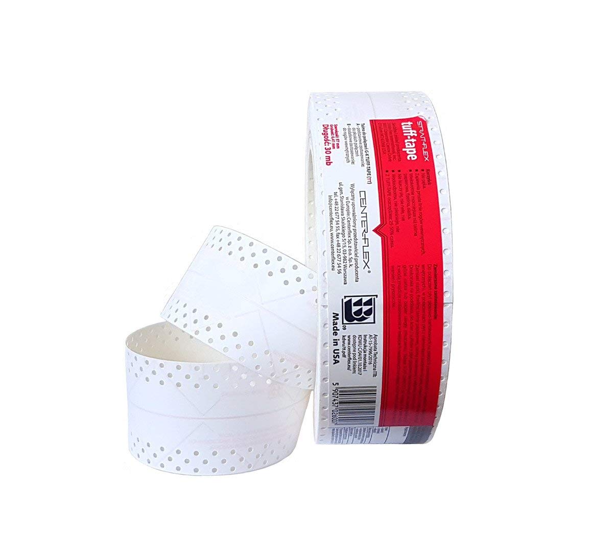 Strait Flex Tuff-Tape Drywall Edge Protection Corner Rail Plasterboard Joint Tape for Connecting GK Panels 30 m
