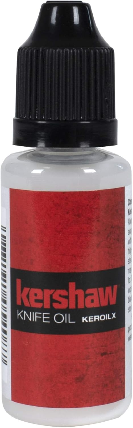 Kershaw Knife Oil (0.4 fl oz); Engineered to Protect and Enhance the Folding Mechanisms of Any Knife; Keeps Knives Sharp, Shiny and Protected; Suitable for All Types of Knives; Non-Toxic : Sports & Outdoors
