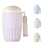 14oz Portable Insulated Coffee Cup with 316 SS Liner: Non-slip Bottom, Built-in Drawstring & Exquisite Design,Cream Wind(Daisy Green/Glacier Blue/Sakura Pink),Perfect for Coffee Lovers (Sakura Pink)