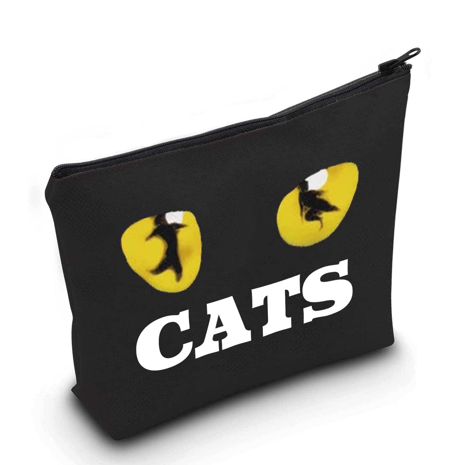 LEVLO Broadway Cat Cosmetic Make Up Bag Musical Theatre Fans Gift Cat Makeup Zipper Pouch Bag For Friend Family, Cat, Cosmetic Bag