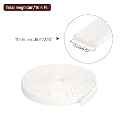 uxcell Silicone Foam Seal Strip, 0.12" x 0.6" x