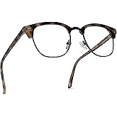 2SeeLife Premium Half Rim Reading Glasses Women & Men - Fits all Face Shapes, Metal & Sturdy Readers, Spring Hinges