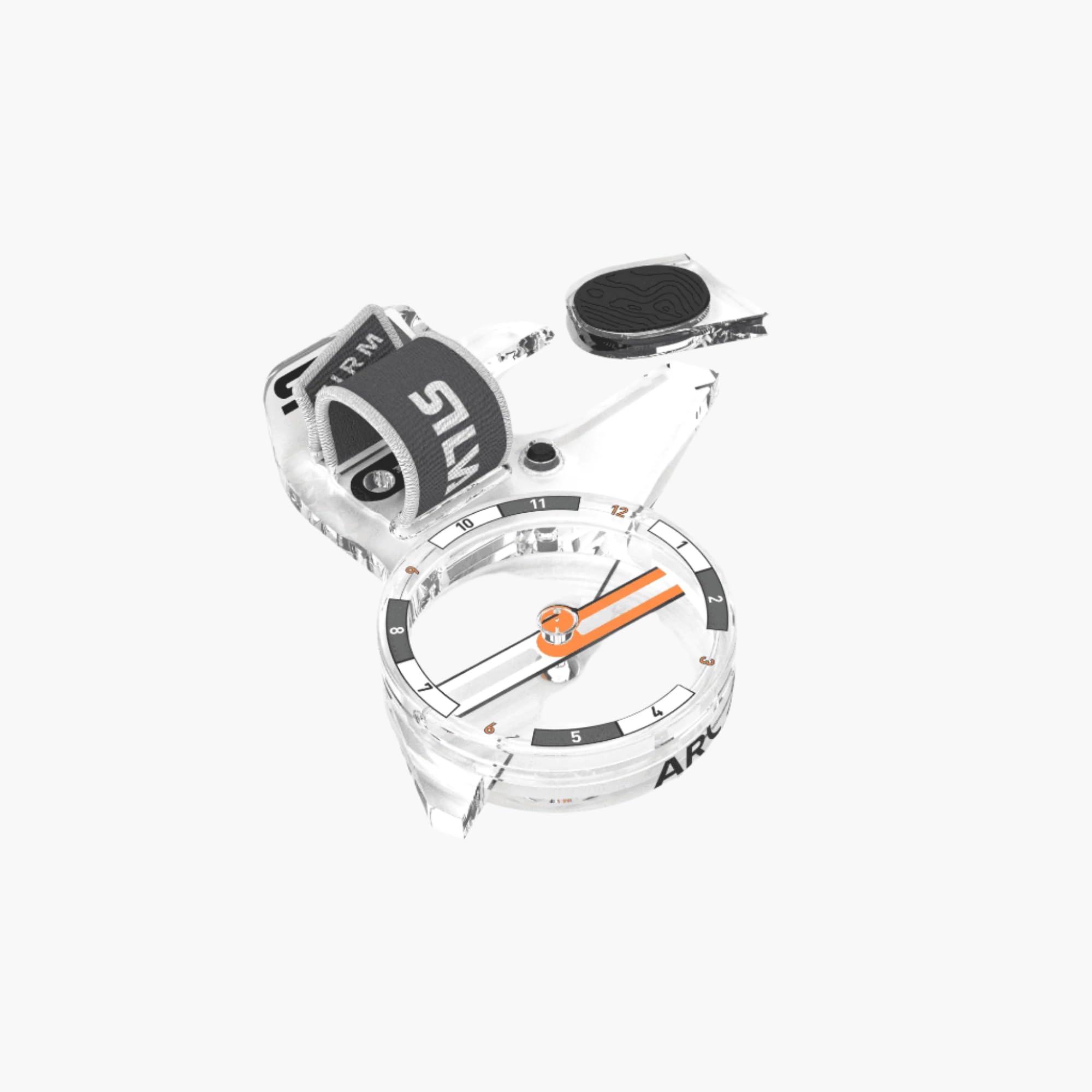 Silva Compass Orienteering - Arc Jet S Right - Thumb Compass for Orienteering - With a removable Thumb Plate & 1:15k, 1:10k, 1:7.5k or 1:4k Scales - Marked Housing