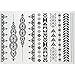 GIFT!!Tastto 6 Sheets Body Paints Temporary Tattoos Black Lace Stickers for Girls and Women with GIFT