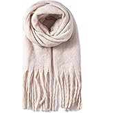AUSEKALY Women's Scarf Big Colorful Thick Blanket Wrap Winter Oversized Warm Chunky Scarves Solid