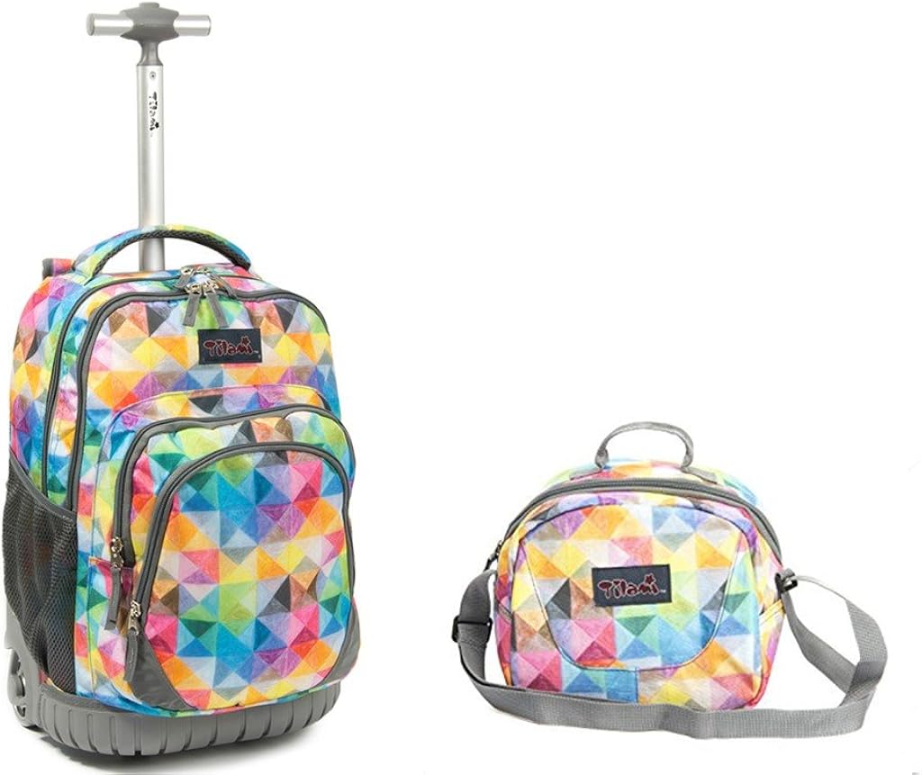 Tilami Rolling Backpack Laptop 18 inch with Lunch Bag