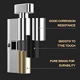 Bwintech 90mm 45T/45 Chrome Euro Cylinder Lock with Thumbturn and 3 Keys view 5
