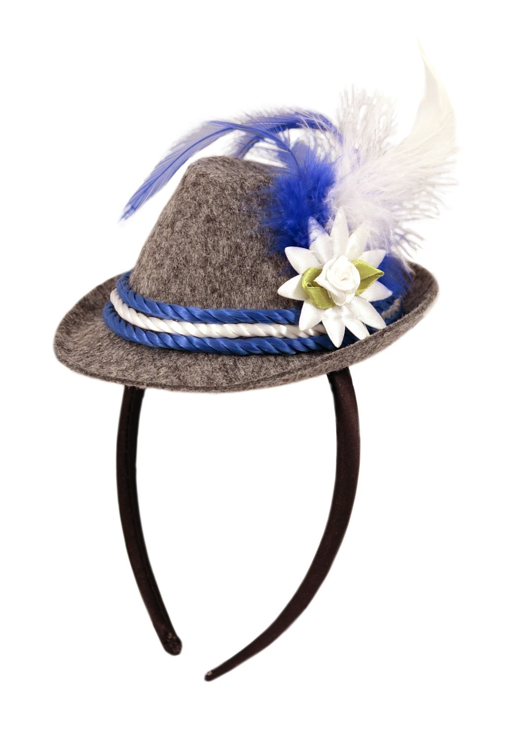 Folat Tiara Mini Tyrolean Hat Oktoberfest Blue Costumes