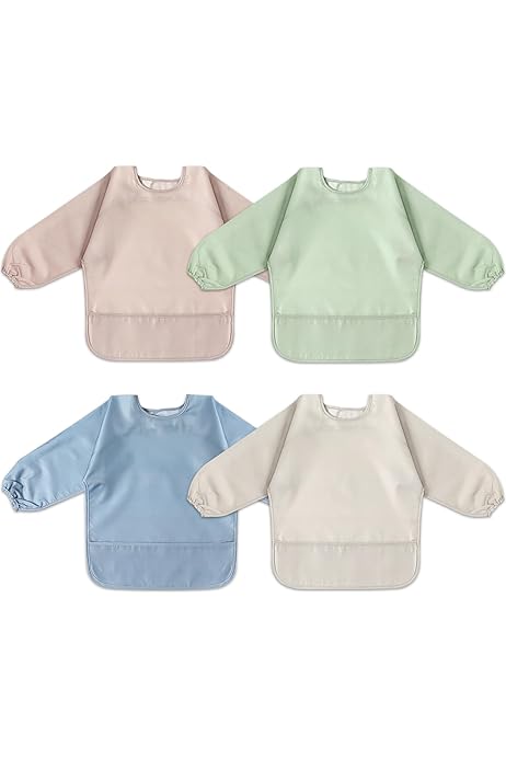 With Sleeves Bibado Long Sleeve Coverall Weaning Bib Oceans Of Fun