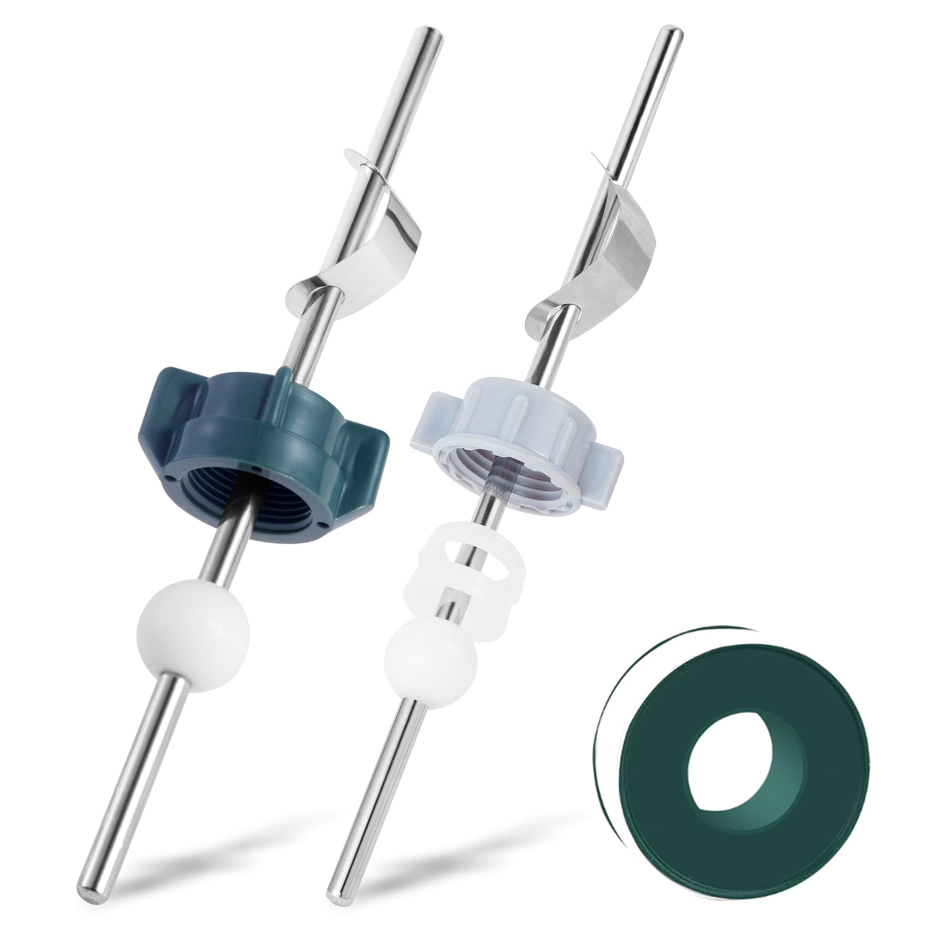 Photo 1 of 2 Pack Lavatory Pop Up Center Piece Assembly,Pop Up Drain Repair Kit,Fits Most Popular Brands,Replacement for PS2673,PS469 and PSB327,Replacement Bathroom Sink Pivot Rod,18MM&15MM Ball, Chrome