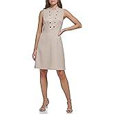 Tommy Hilfiger Womens A-line Shift Double Breasted Dress
