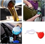 qiqiqiaqia 1 Set Fuel Transfer Funnel Universal Plastic Oil Funnel with 55cm view 7