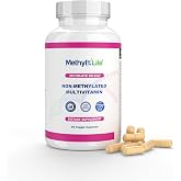 Methyl-Life&reg; Non-Methylated Multivitamin | Essential Vitamins for Daily Energy, Brain &amp; Nervous System Support | Clean Label Vegan Capsules | 90 Count