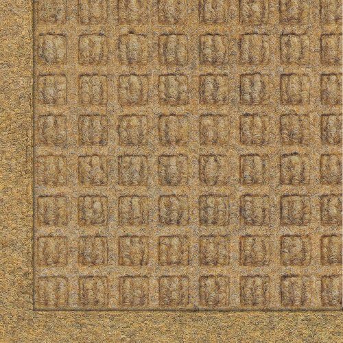 WaterHog Fashion Mat | Commercial-Grade Entrance Mat with Fabric Border – Indoor/Outdoor, Quick Drying, Stain Resistant Door Mat (Gold, 18'' x 27")