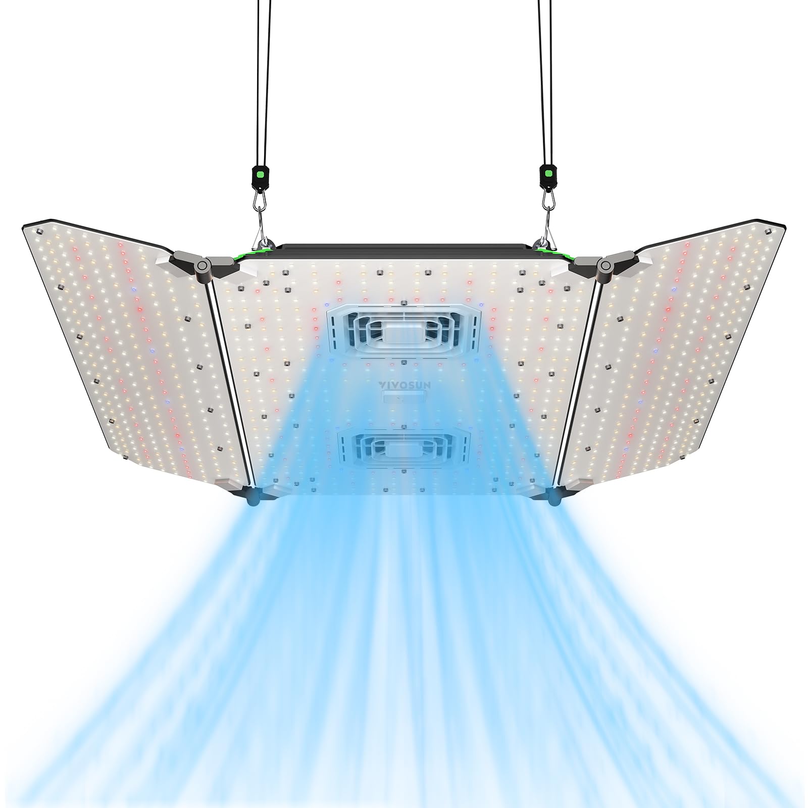 VIVOSUN AeroLight Wing AW400, Tunable Spectra, LED Grow Light 400W with Integrated Circulation Fan, App Compatible, Used with Controller E42A/E25 to Achieve More Functions Image