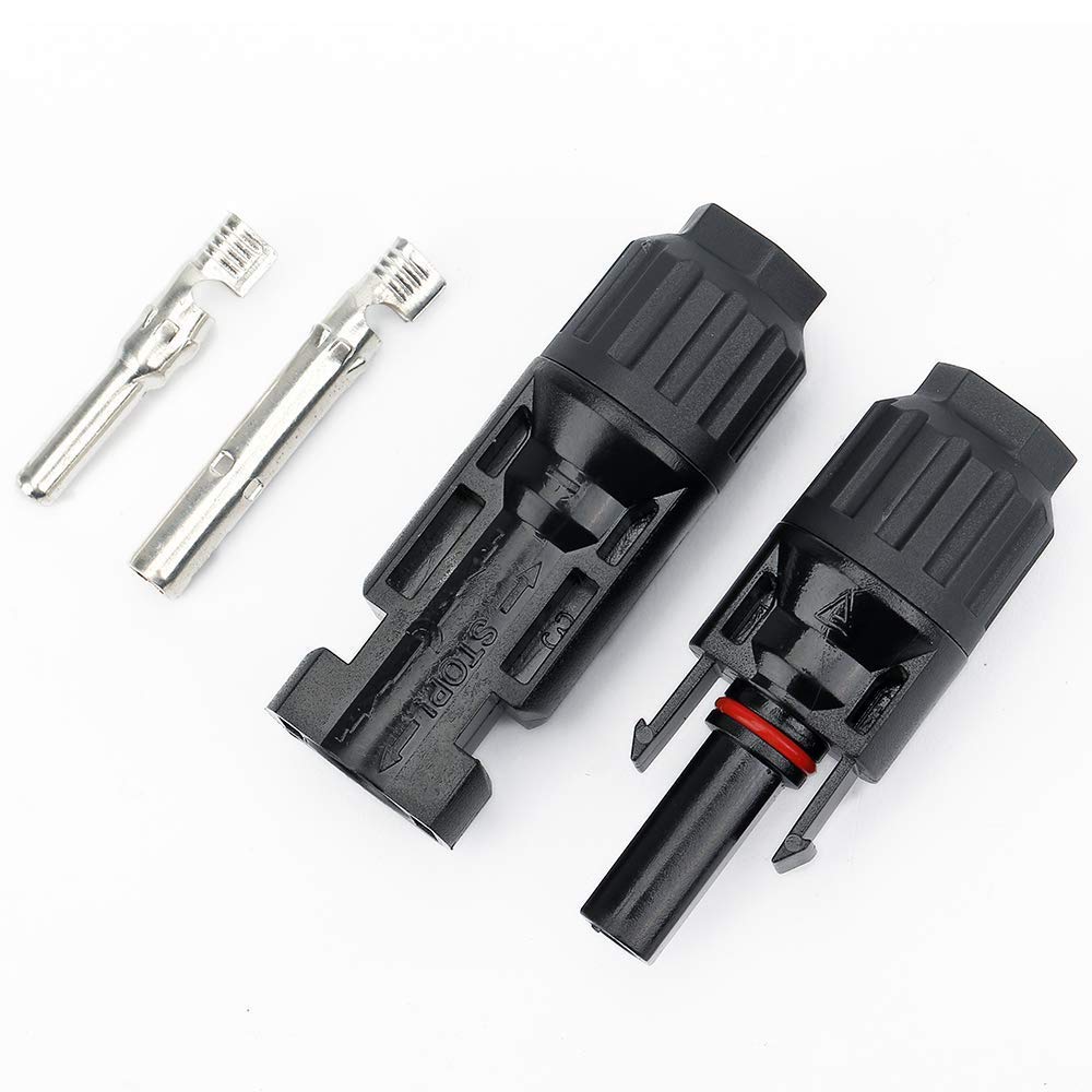 Set di 12 Paia di Connettori MC4 Fotovoltaico, Connettori per Fotovoltaico Cavo Pannello Solare IP67, MC4 Connettore Pannelli Fotovoltaici per Cavi Solari 2,5 mm²/4 mm²/6 mm²