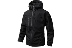 ZEFOTIM Mens Work Jacket Military Tactical Mens Winter Coat Workout Jacket with Hood