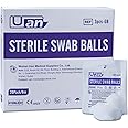 60 Balls Sterile Gauze Balls Gauze Sponge Cotton Balls Gauze Swab Sterile (M) (3balls/Pack)