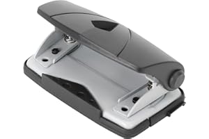 Compact Plastic Hole Punch, Lightweight Adjustable Paper Punch with Positioning Ruler for Stationery Binding, Craft Paper, Ca