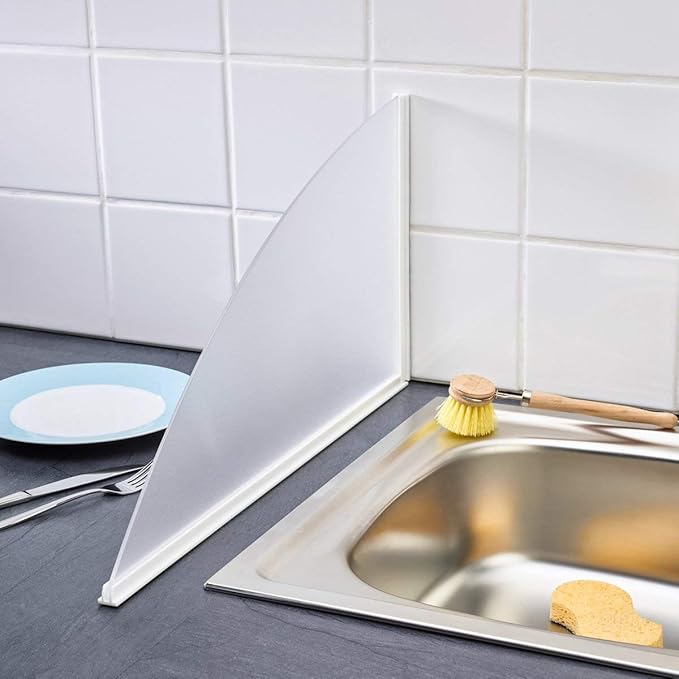 Kuchen Trennwand Spritzschutz Fur Arbeitsplatte Trennwand Gegen Fett Und Wasserspritzer Klebestreifen Kunststoff 51 5 X 1 5 X 28 5 Cm Weiss Unbekannt Amazon De Kuche Haushalt