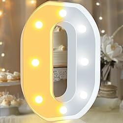 Pooqla LED Light Up Numbers, Warm White and Cool