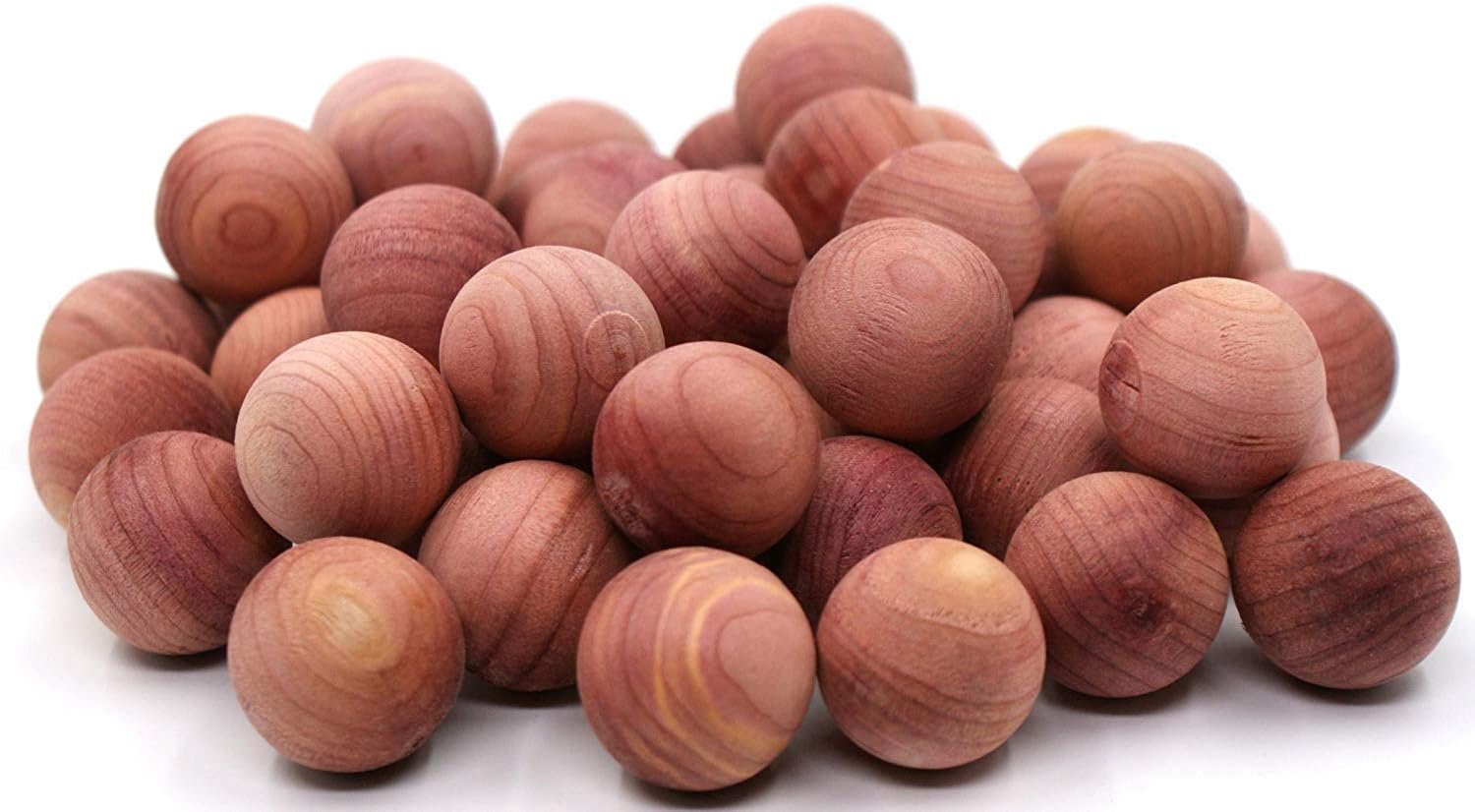 Wahdawn Aromatic Cedar Balls for Clothes Storage Natural Closets and Drawers Fresh Scent Chips Sachets Shoe Deodorizer Smell Remover, 30 Pack