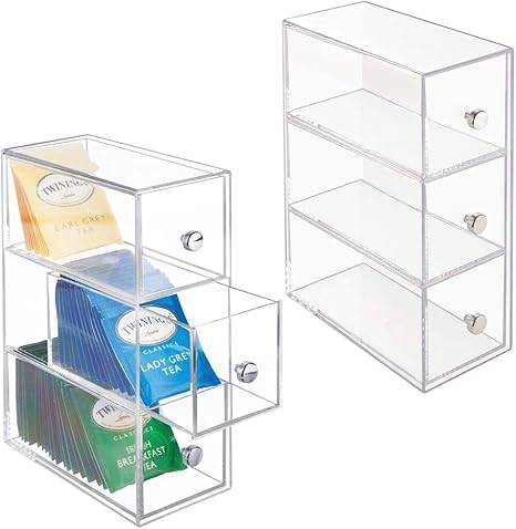 Mdesign Plastic Kitchen Pantry Cabinet Countertop Organizer