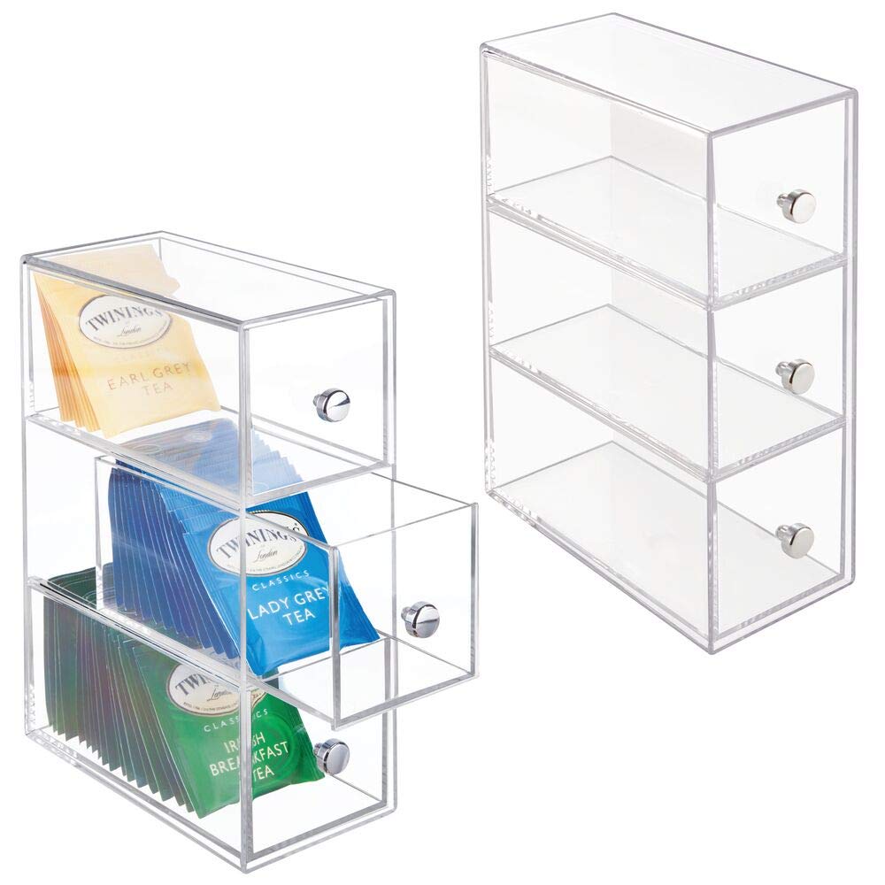 Mdesign Plastic Kitchen Pantry Cabinet Countertop Organizer