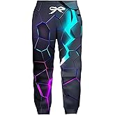 Sports Jogger Pants Boys Funny 80s 90s 3D Graphic Sweatpants Retro Printed Track Pants with Pockets for Boy 6-16Y