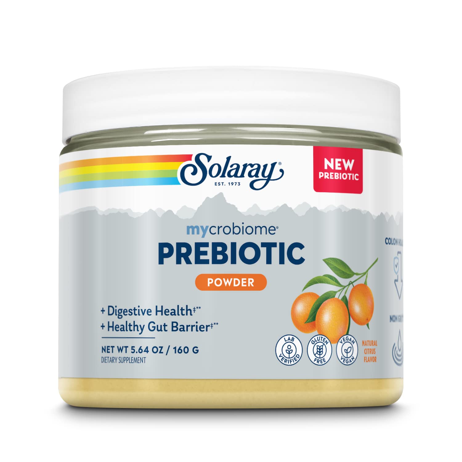 SOLARAY Mycrobiome Prebiotic Powder, Prebiotics for Women and Men, Digestive Nutritional Supplements for Colon and Gut Health, Easy-to-Mix, Non-Bloating Formula, Citrus Flavor, 20 Servings, 5.64 OZ SOLARAY Mycrobiome Prebiotic Powder, Prebiotics for Women and Men, Digestive Nutritional Supplements for Colon and Gut Health, Easy-to-Mix, Non-Bloating Formula, Citrus Flavor, 20 Servings, 5.64 OZ