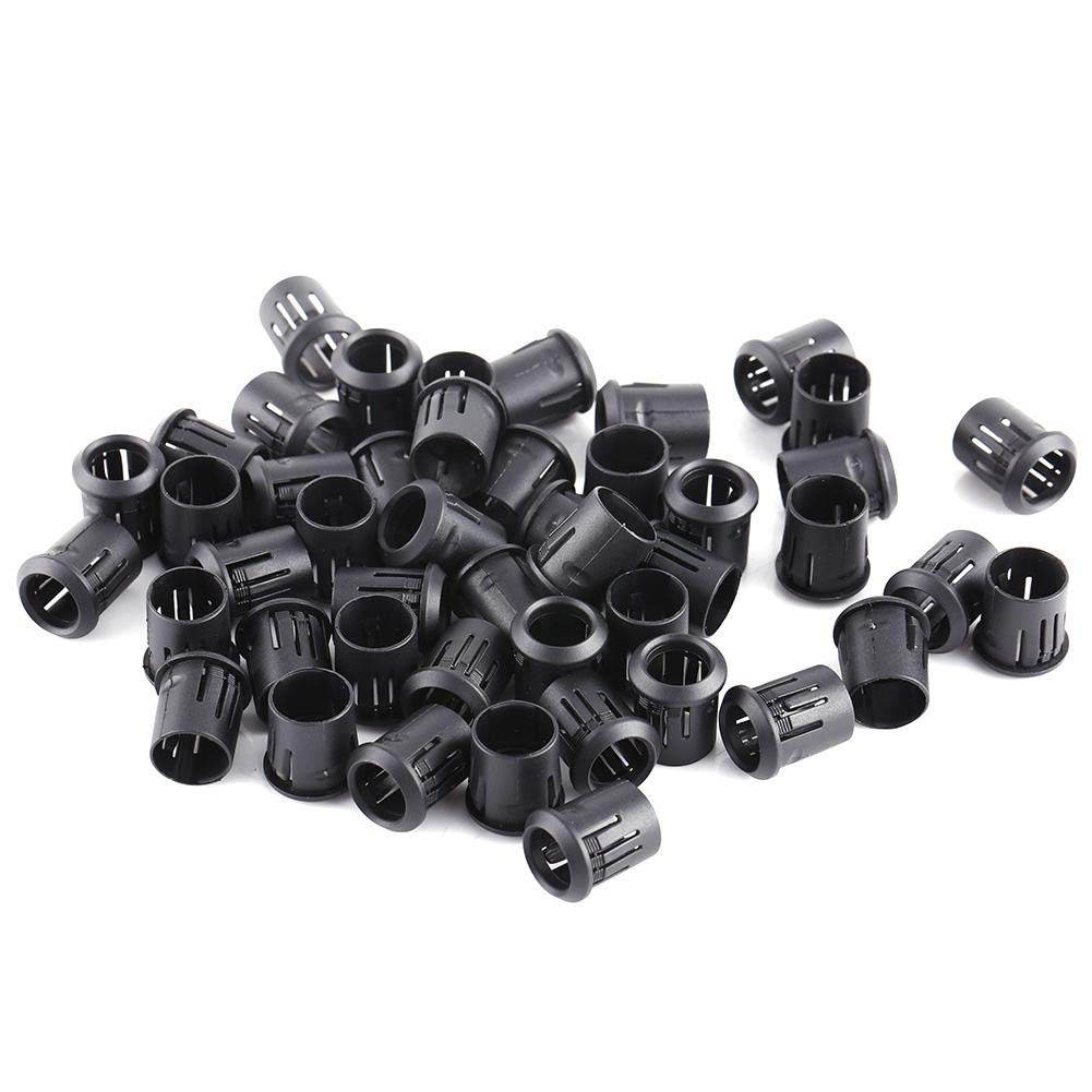 Walfront 50Pcs LED Holder 10mm Black Plastic Bezel Mount LED Clip for LED Lamp Socket Light Emitting Diode Mounting Accessories