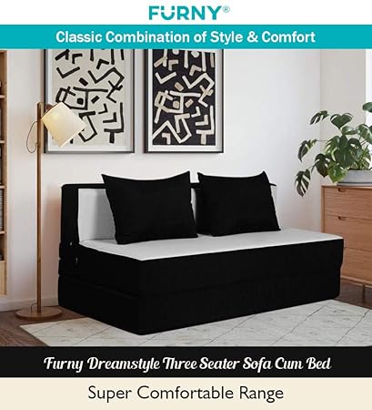 Furny Dreamstyle Three Seater Sofa Cum Bed 3 Years Warranty 36